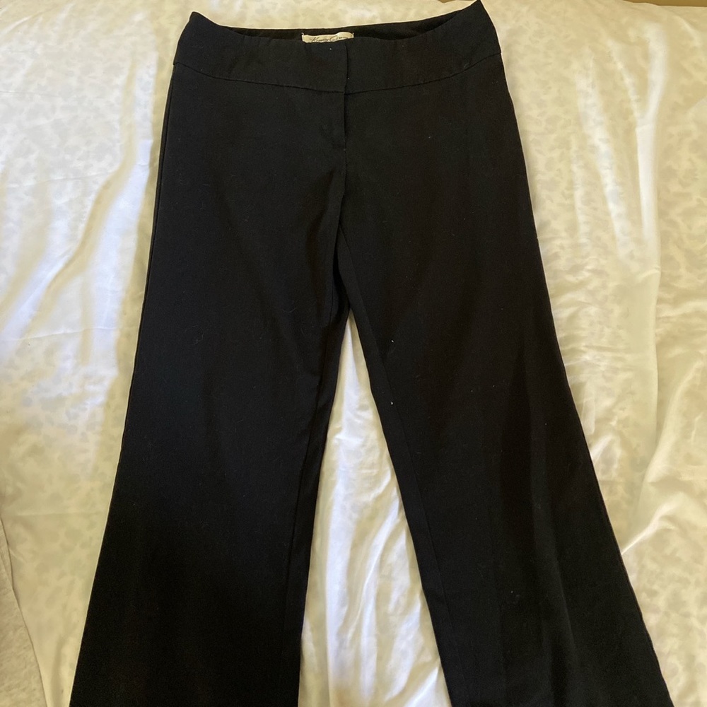 low rise black trousers